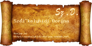 Székelyhidi Dorina névjegykártya