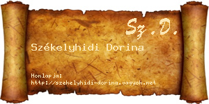 Székelyhidi Dorina névjegykártya