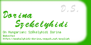 dorina szekelyhidi business card