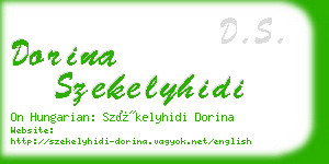 dorina szekelyhidi business card